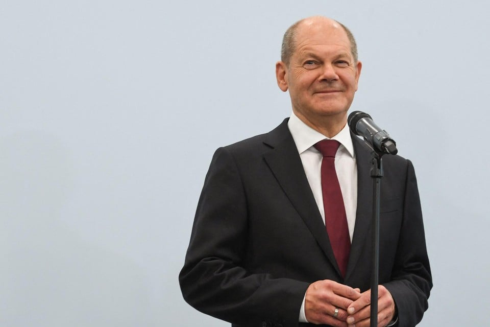 Kandidaat-kanselier Olaf Scholz (SPD).