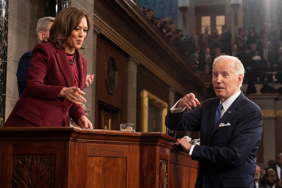 Joe Biden en vicepresident Kamala Harris.