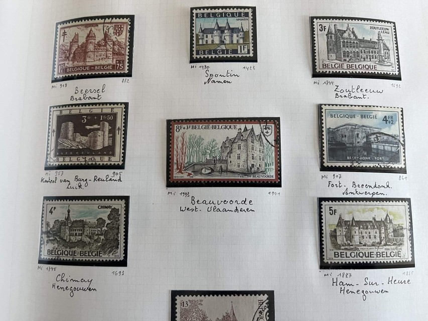 Henri used to collect stamps from castles.