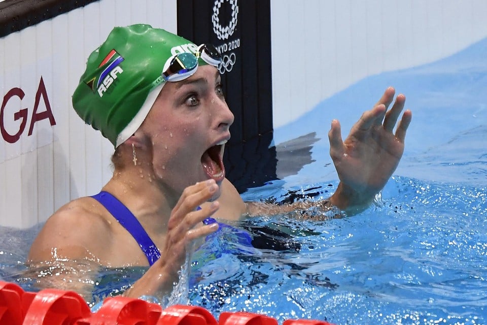 Tatjana Schoenmaker kon het zelf haast niet geloven, maar de Zuid-Afrikaanse zwom op de 200 meter schoolslag naar een nieuw wereldrecord.