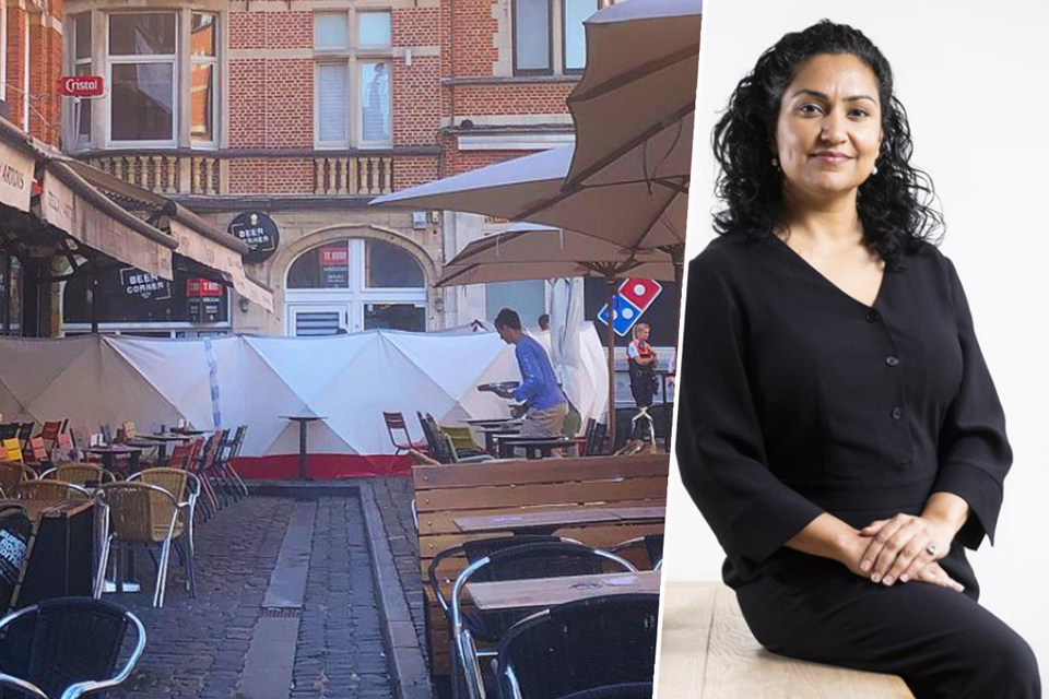 Links: het familiedrama vond plaats boven restaurant Cocolo aan de Oude Markt in Leuven. Rechts: kinderpsychiater Binu Singh. Foto’s: Hannelore Smitz, Dieter Telemans