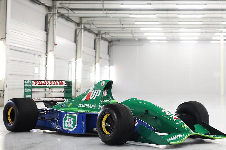 Jordan 191 waarmee Michael Schumacher aan zijn eerste F1-race deelnam