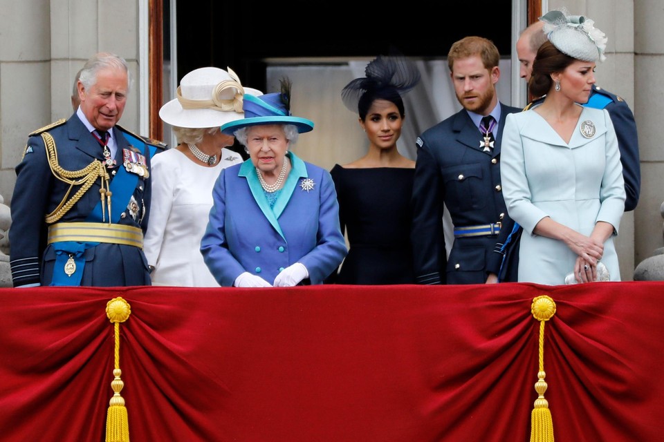 Archiefbeeld (2018): de Britse koninklijke familie in betere tijden. 