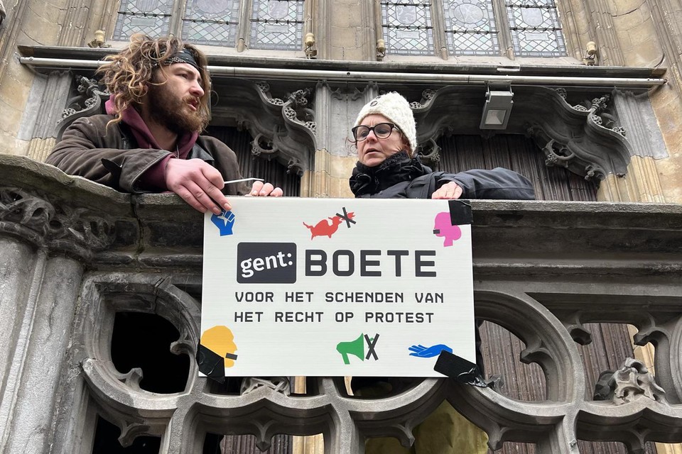 De Stad Gent schendt het recht op protest, vinden de actievoerders.