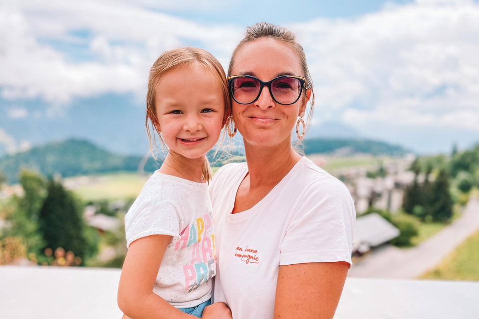 Annelies Vervoort (34)  is met haar gezin op vakantie in het Zwitserse Leysin.