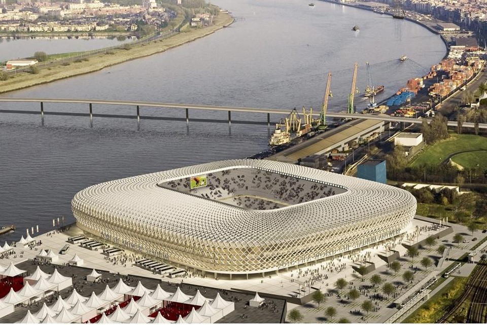 De plannen voor een voetbalstadion aan de Schelde lijken weer opgeborgen. 