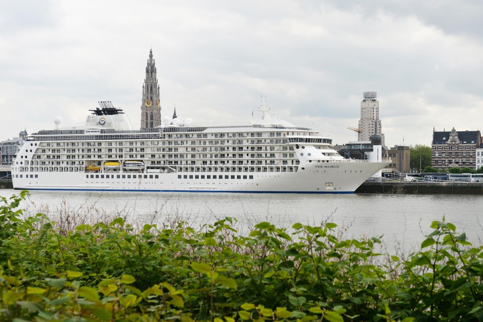 Ook in Antwerpen meren regelmatig grote cruiseschepen aan.