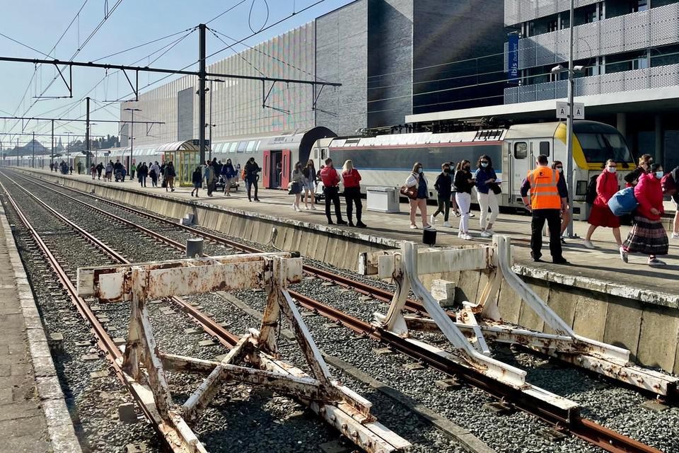 Ook in Blankenberge komen er geen treinen aan.