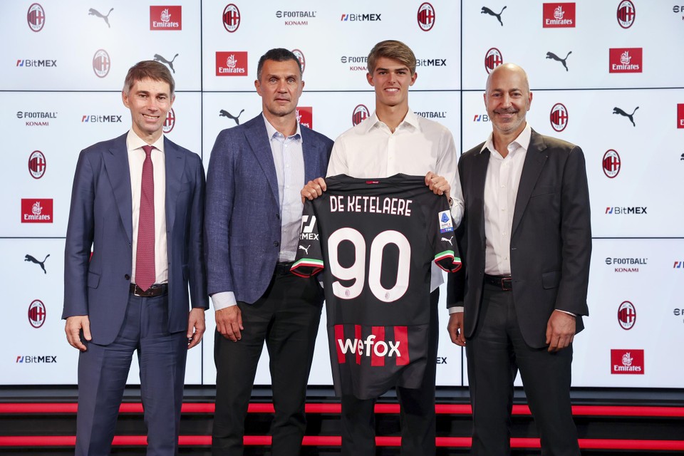 The transfer of Charles De Ketelaere to Milan for 32 million euros contributed to the record income.