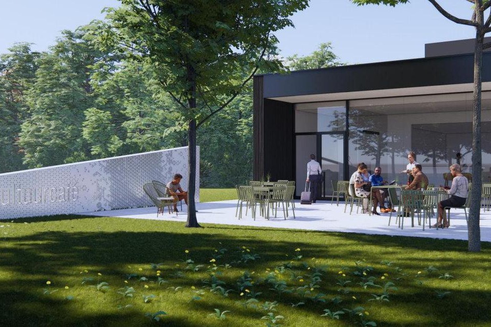 De cafetaria van Den Hoogen Pad wordt uitgebreid met onder andere een groot terras. 