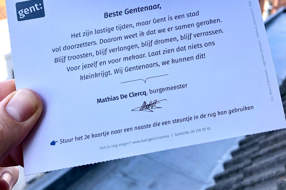 Dom nationalisme Heerlijk 150.000 kaartjes met persoonlijke boodschap van Mathias De Clercq vallen in  Gentse bussen (Gent) | Het Nieuwsblad Mobile