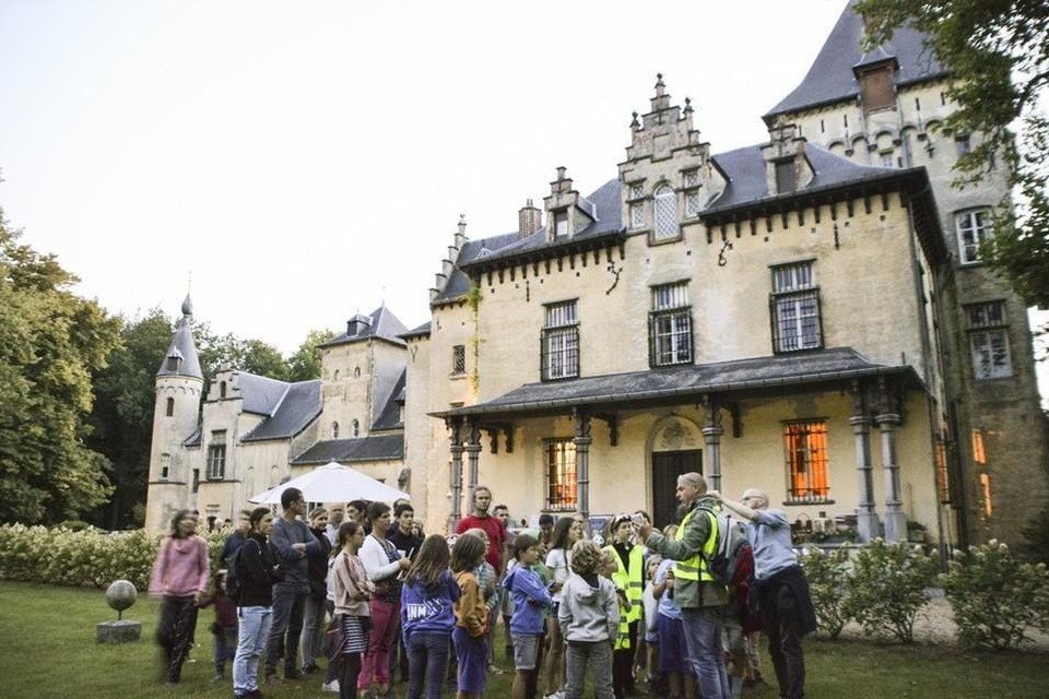 De vleermuizenavond van Natuurpunt in 2019 aan het kasteel van Westmalle. Toen was het park uitzonderlijk open voor publiek.