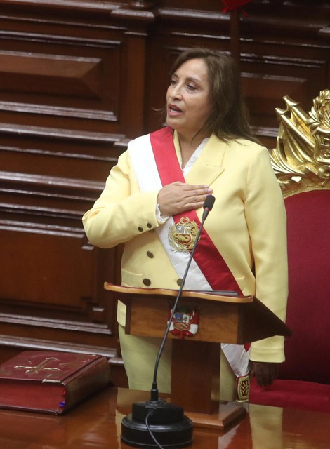 Vicepresident Dina Boluarte is inmiddels ingezworen als staatshoofd. 