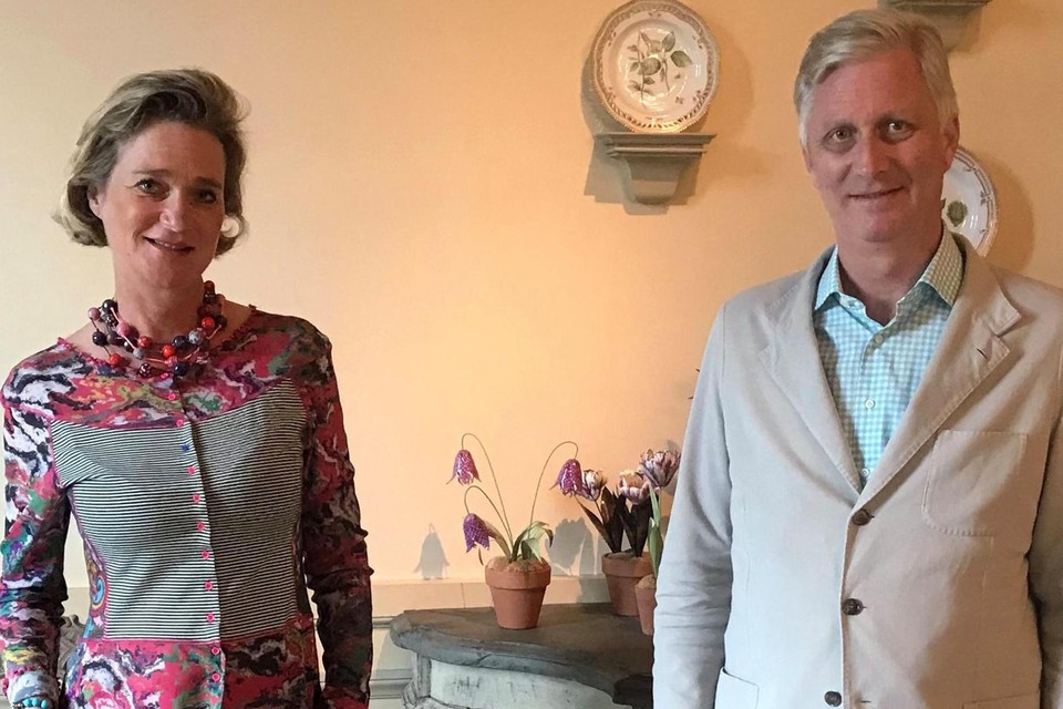 Delphine en Filip bij hun eerste ontmoeting. 
