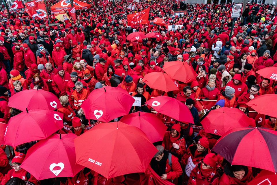 De socialistische vakbond ABVV houdt vrijdag 24 september een nationale betoging (archiefbeeld)
