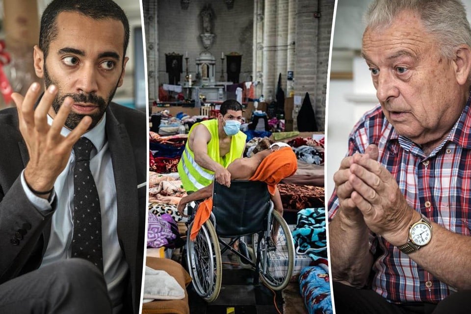 Sammy Mahdi en Daniel Alliët in discussie over de hongerstakers.