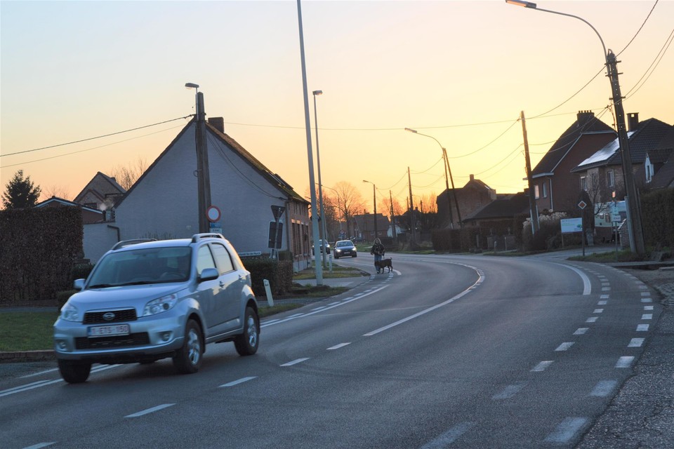 De Massenhovensesteenweg in Broechem. Door het alternatief plan van Arcadis zouden de onteigeningen voor het fietspad beperkter blijven.  
