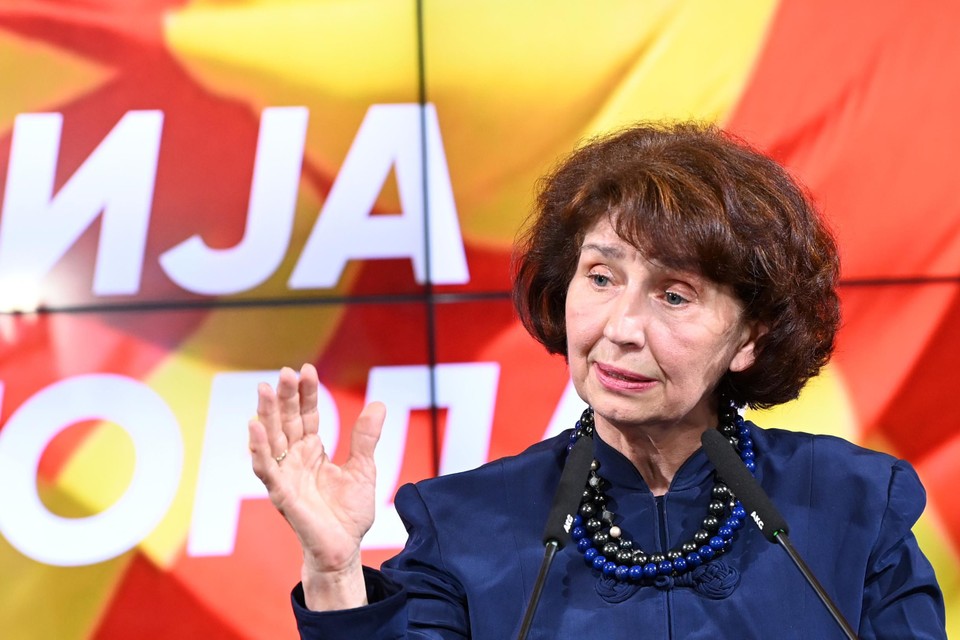 Gordana Siljanovska-Davkova is de nieuwe president van Noord-Macedonië.