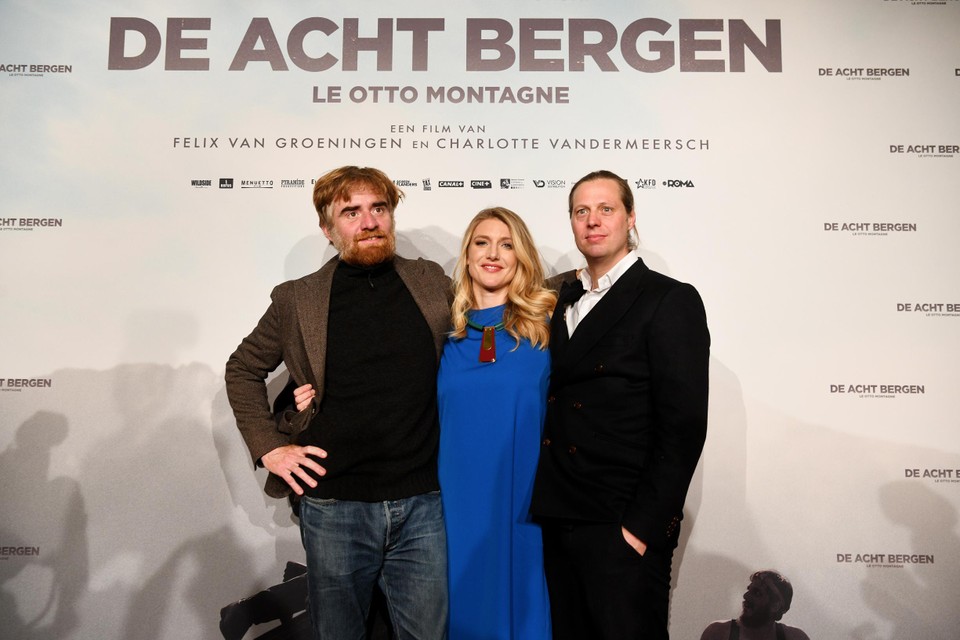 Paolo Cognetti, Charlotte Vander Meersch e Felix van Groningen. 