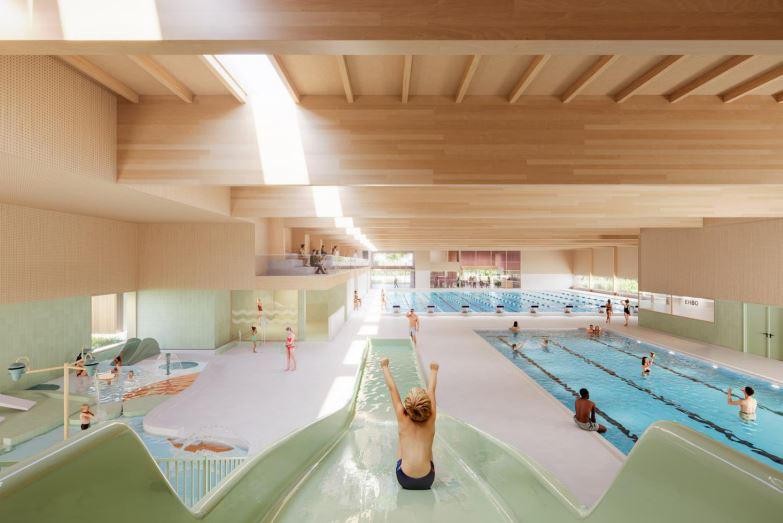 Een teaserfoto van het nieuwe zwembad van Ieper, dat in de volgende bestuursperiode gebouwd wordt.