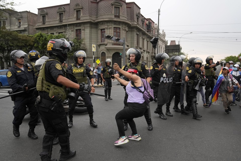 Ook in Lima werd opnieuw geprotesteerd.