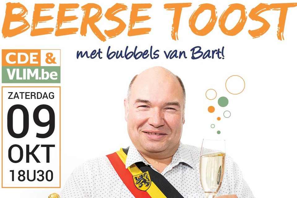 Burgemeester Bart Craane is het gezicht van de actie Beerse toost.
