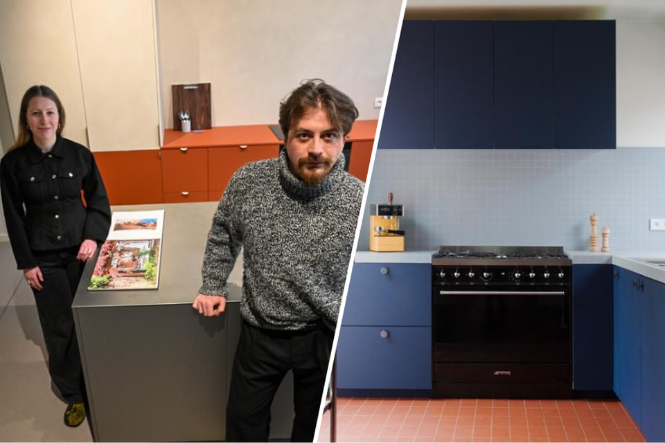 Julia Kruger en Kobe Nimmegeers ontwerpen kleurrijke keukens op basis van de gekende IKEA-kasten.