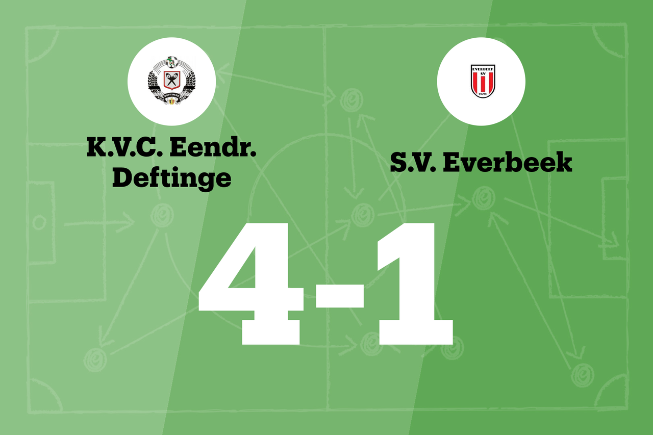 VC Eendracht Deftinge Wint Thuis Van SV Everbeek, Mede Dankzij Twee ...