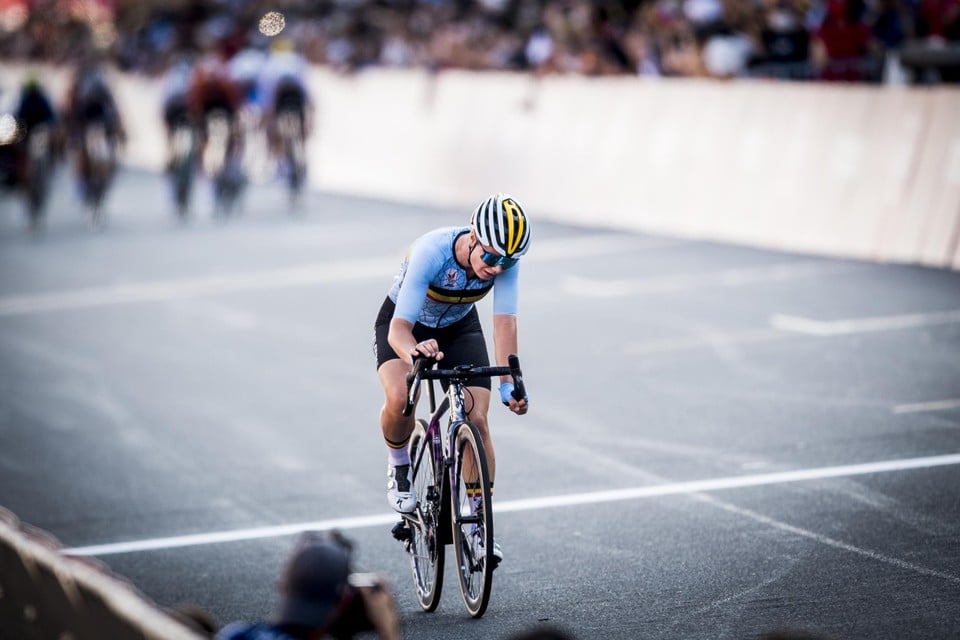 Lotte Kopecky werd knap vierde op de wegwedstrijd in Tokio. 