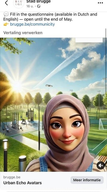 The character in the video spoke Arabic.