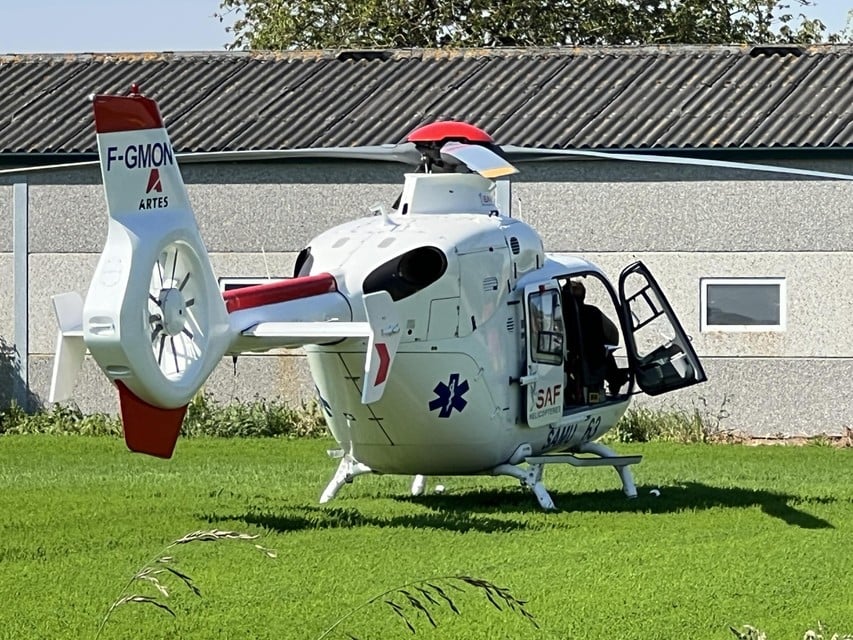 The MUG-Heli arrived on site to administer care.