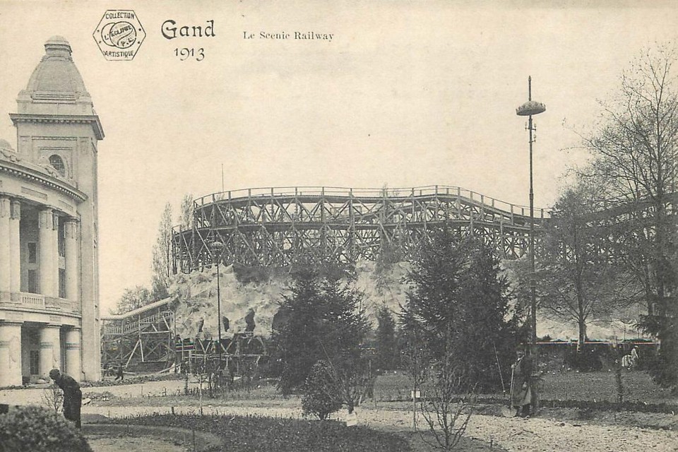 Voor de Wereldtentoontstelling van 1913 in Gent werd de ‘Scenic railway’ gebouwd. Die zou volgens archieven een snelheid tot 150 kilometer per uur gehaald hebben. 