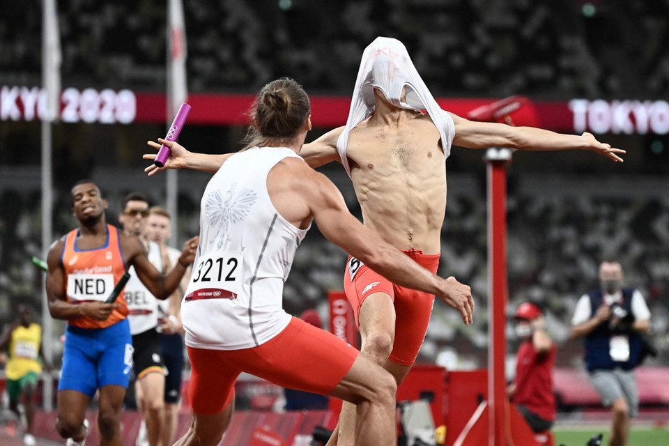 De Polen waren door het dolle heen met hun olympische titel. 