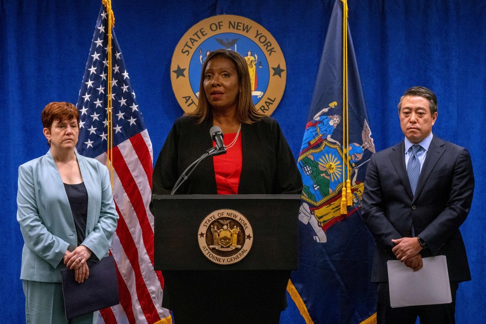Procureur-generaal voor de staat New York, Letitia James.
