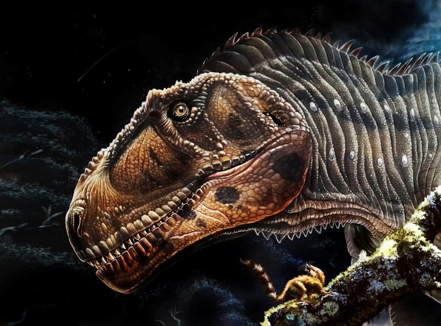 Een artiest toonde hoe de dinosaurus er vermoedelijk uitzag. 