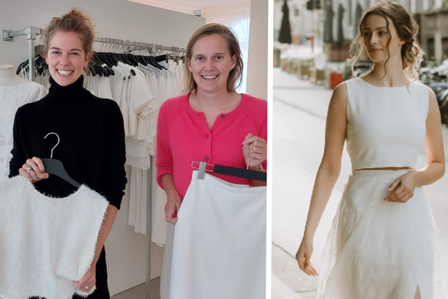 Slager conservatief Onderzoek “We zijn niet voor de bombastische trouwjurken”: zussen ontwerpen en  verkopen minimalistische trouwkledij (Gent) | Het Nieuwsblad Mobile
