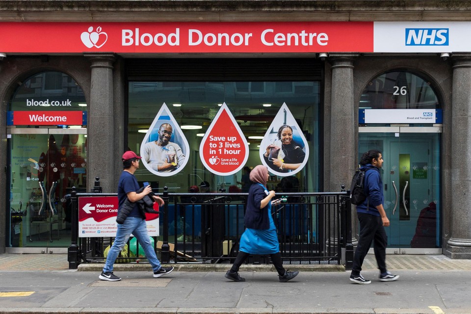 Een centrum voor bloeddonaties in Londen.