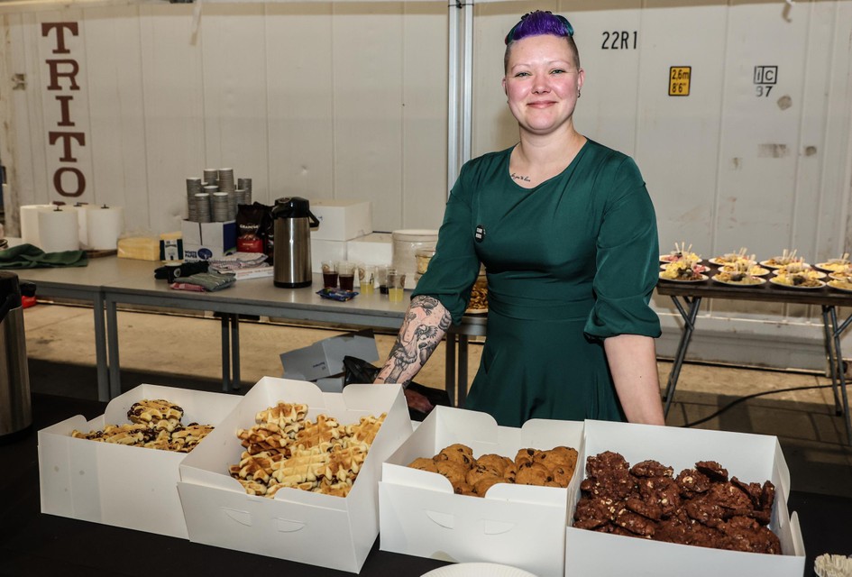 Kathleen Peeters is niet alleen een uitstekende markeerder bij Zuidnatie, ze kan ook heerlijke wafels en koekjes bakken, voor collega Kevin. 