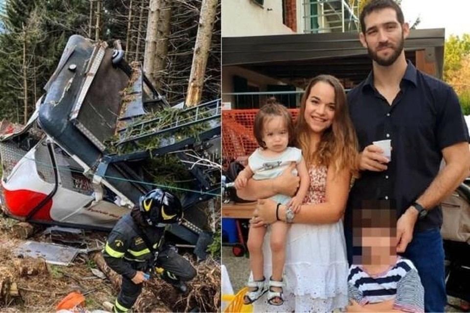 Eitan (onherkenbaar in beeld) verloor zijn vader, moeder en broertje bij het ongeval.