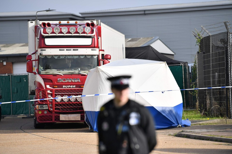 39 lifeless bodies were discovered on October 23, 2019 in a refrigerated truck in Grays, in the South England county of Essex.