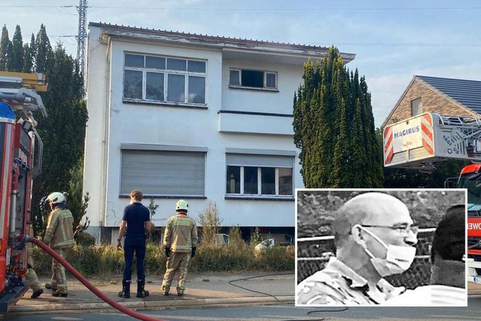 Verdachte Marc Eerdekens. Ook zijn eigen huis (foto) zou hij in brand gestoken hebben. 