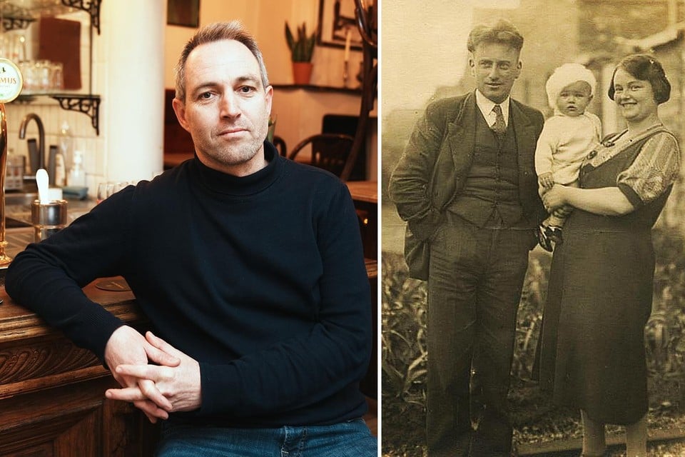 Initiatiefnemer Dany Neudt en verzetsheld Gaston De Roo en zijn vrouw Maria, samen met zoontje Herman. Gaston zou zijn verzetsdaden in 1944 met de dood bekopen in een Duits concentratiekamp.