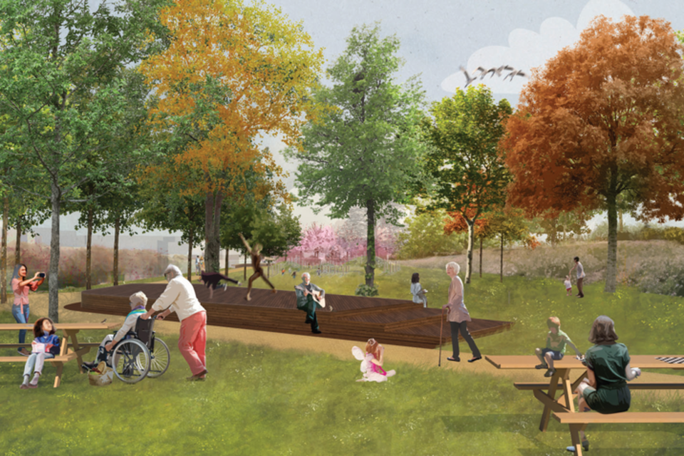Een impressie van hoe het nieuwe Steenwegpark er moet uitzien.