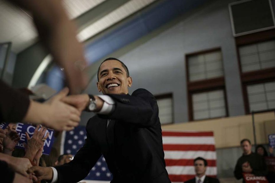 Politicus in spagaat: Barack Obama. 