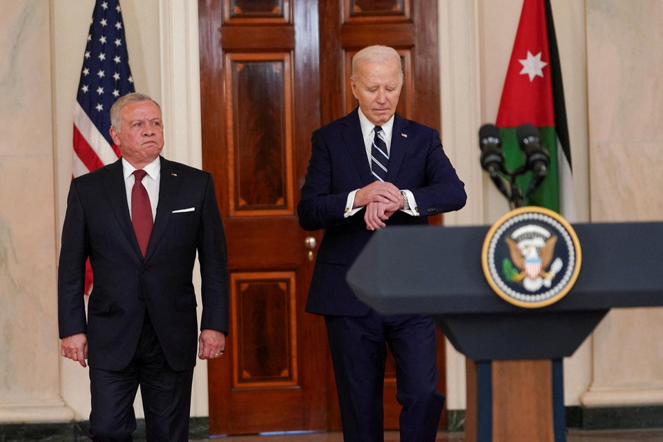 Biden sprak na een ontmoeting met koning Abdullah II van Jordanië.