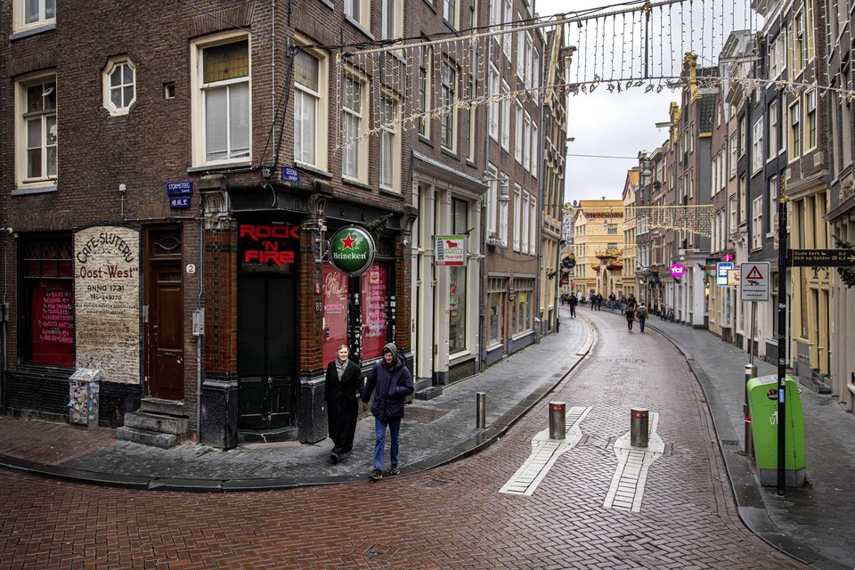 Lege straten in Amsterdam. 