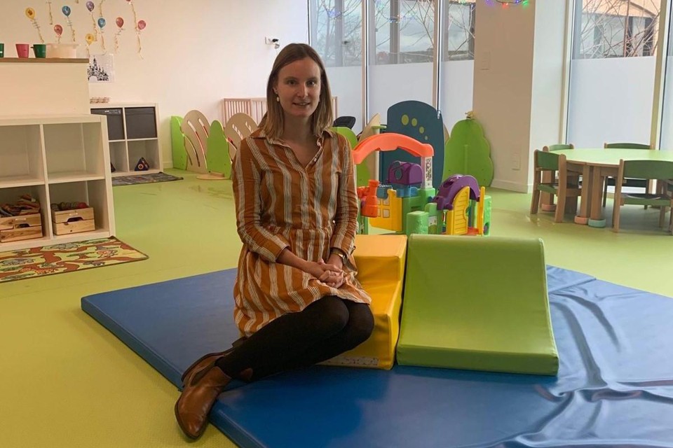 Zaakvoerster Katrien Leten van Babilou is opgelucht dat het kinderdagverblijf opnieuw kan openen.