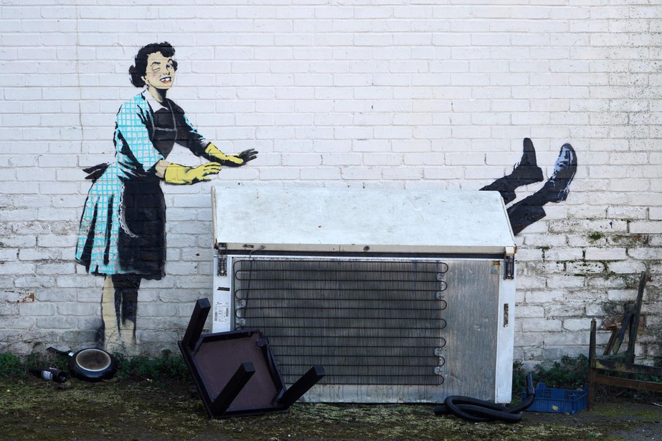 Het nieuwe kunstwerk van Banksy