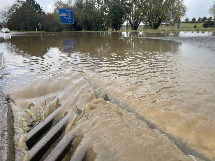 Wateroverlast maandag in Poperinge.