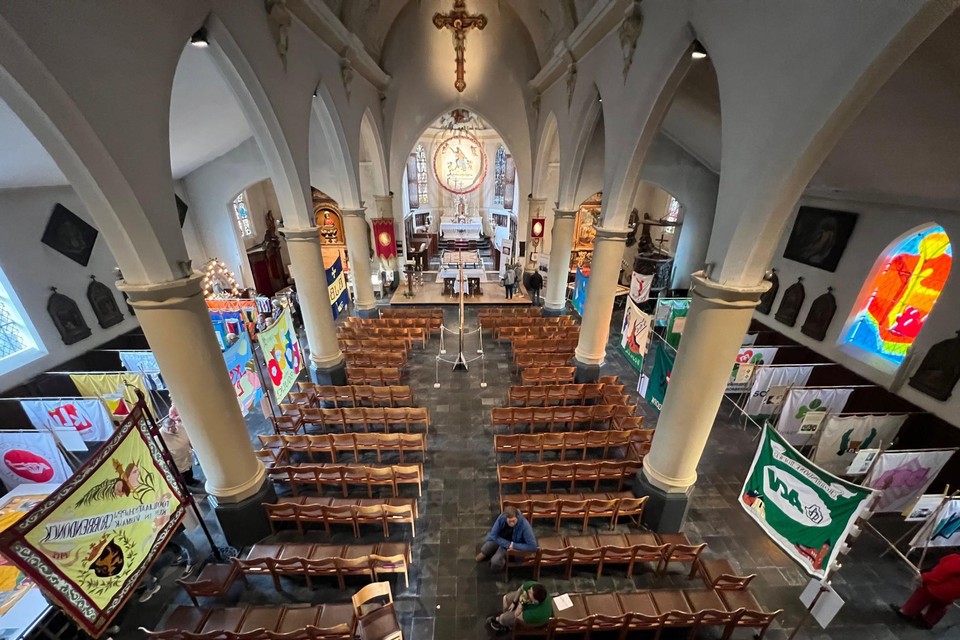 In de kerk van Bouwel liep vorig jaar een vlaggententoonstelling.